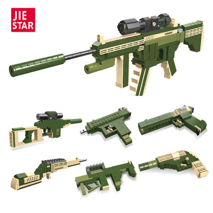 m416 gun building blocks 6 in 1 - 661 pcs | jiestar 92408 - 4