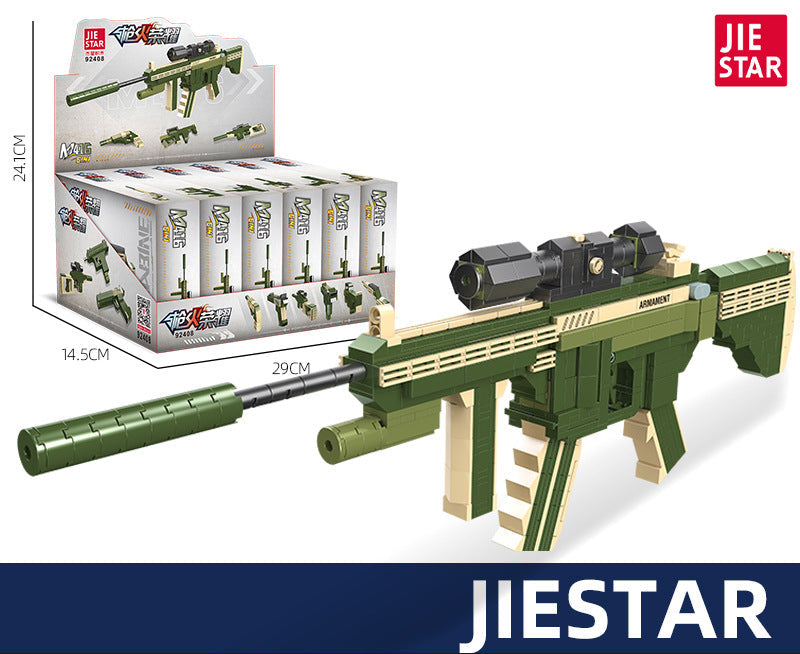 m416 gun building blocks 6 in 1 - 661 pcs | jiestar 92408 - 5