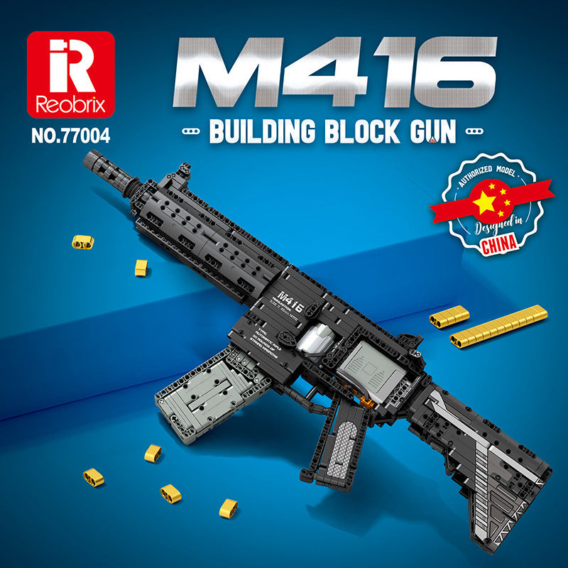 m416 gun model building block set - reobrix 77004 - 1