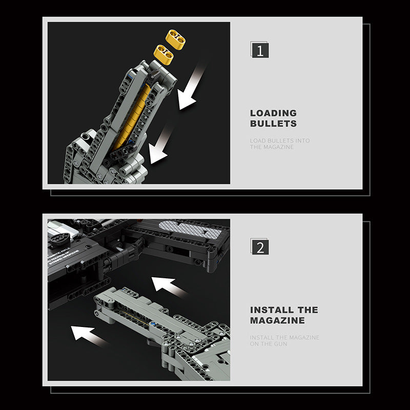 m416 gun model building block set - reobrix 77004 - 4