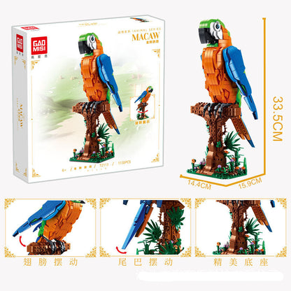 macaw animal building blocks set - gaomisi 1138 pcs - 2