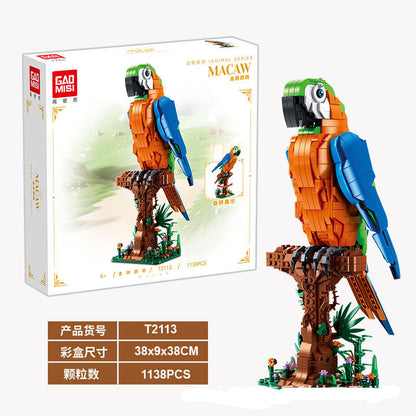 macaw animal building blocks set - gaomisi 1138 pcs - 3