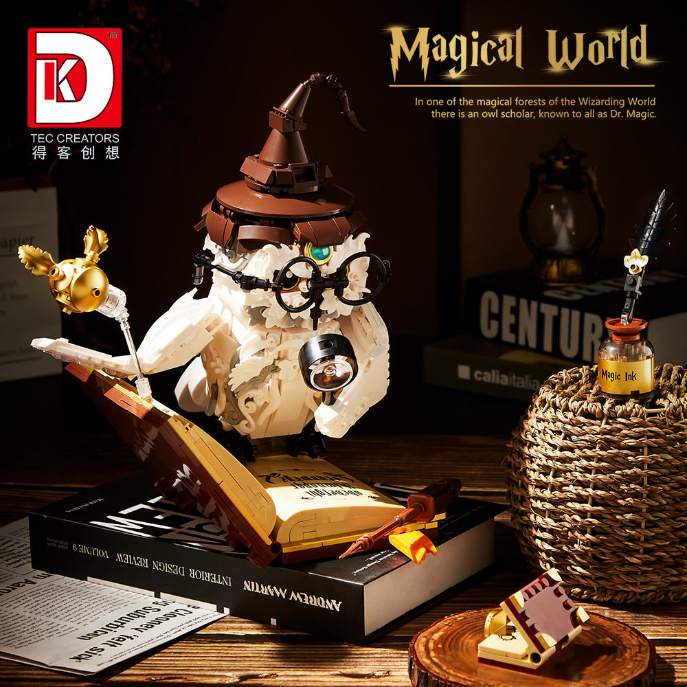 magic doctor owl with light - 1162 pcs | dk 6003 - 6