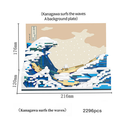 Building Blocks Magic Domain Small Particles Puzzle 1858/2296 pcs Kanagawa diorama