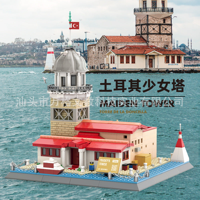 maiden's tower, istanbul building blocks set - wange bricks 5229 - 1