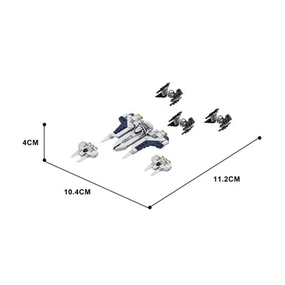 mandalorian fleet & interceptors building set | moc-146080 - 4