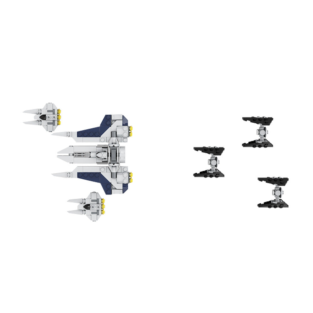 mandalorian fleet & interceptors building set | moc-146080 - 5