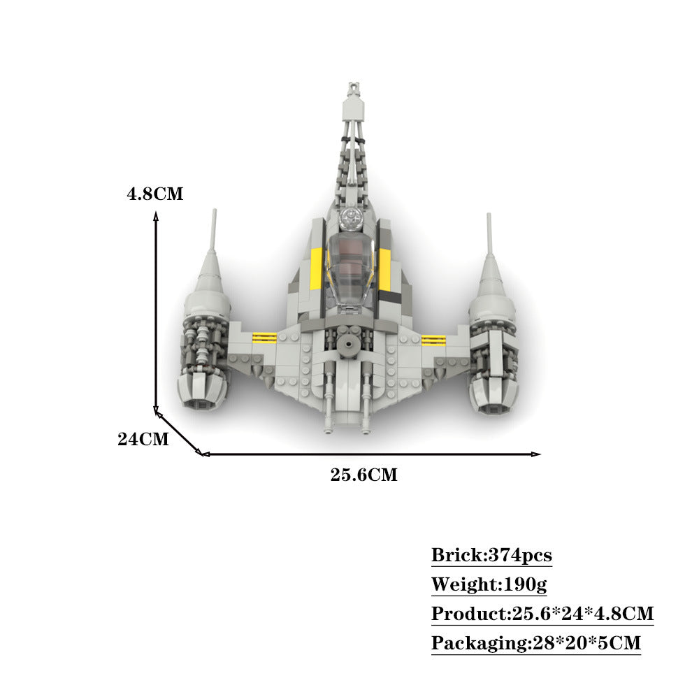 mandalorian n1 starfighter building set | star wars | moc-100546 - 4