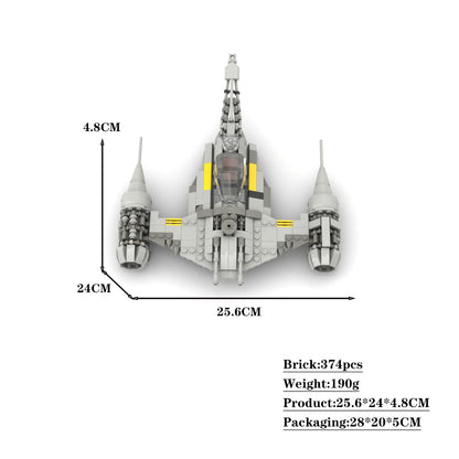 mandalorian n1 starfighter building set | star wars | moc-100546 - 4