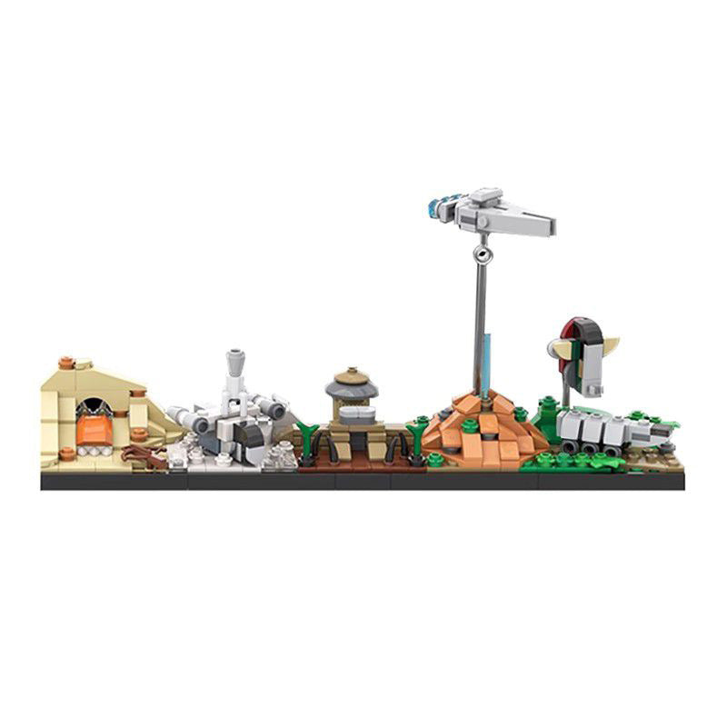 mandalorian skyline building set | star wars | moc-61128 - 1
