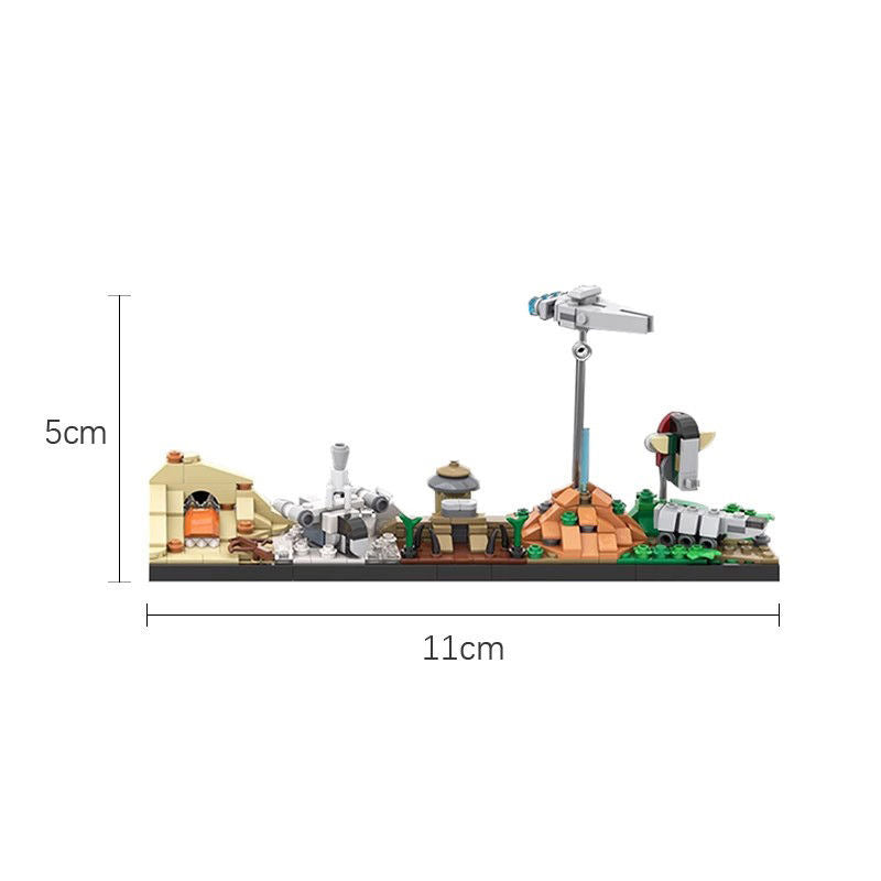 mandalorian skyline building set | star wars | moc-61128 - 2