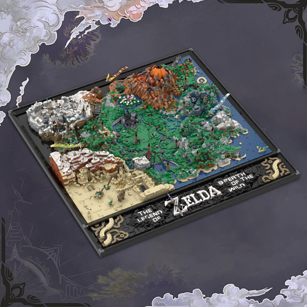 map of hyrule building set | zelda | lego compatible - 1