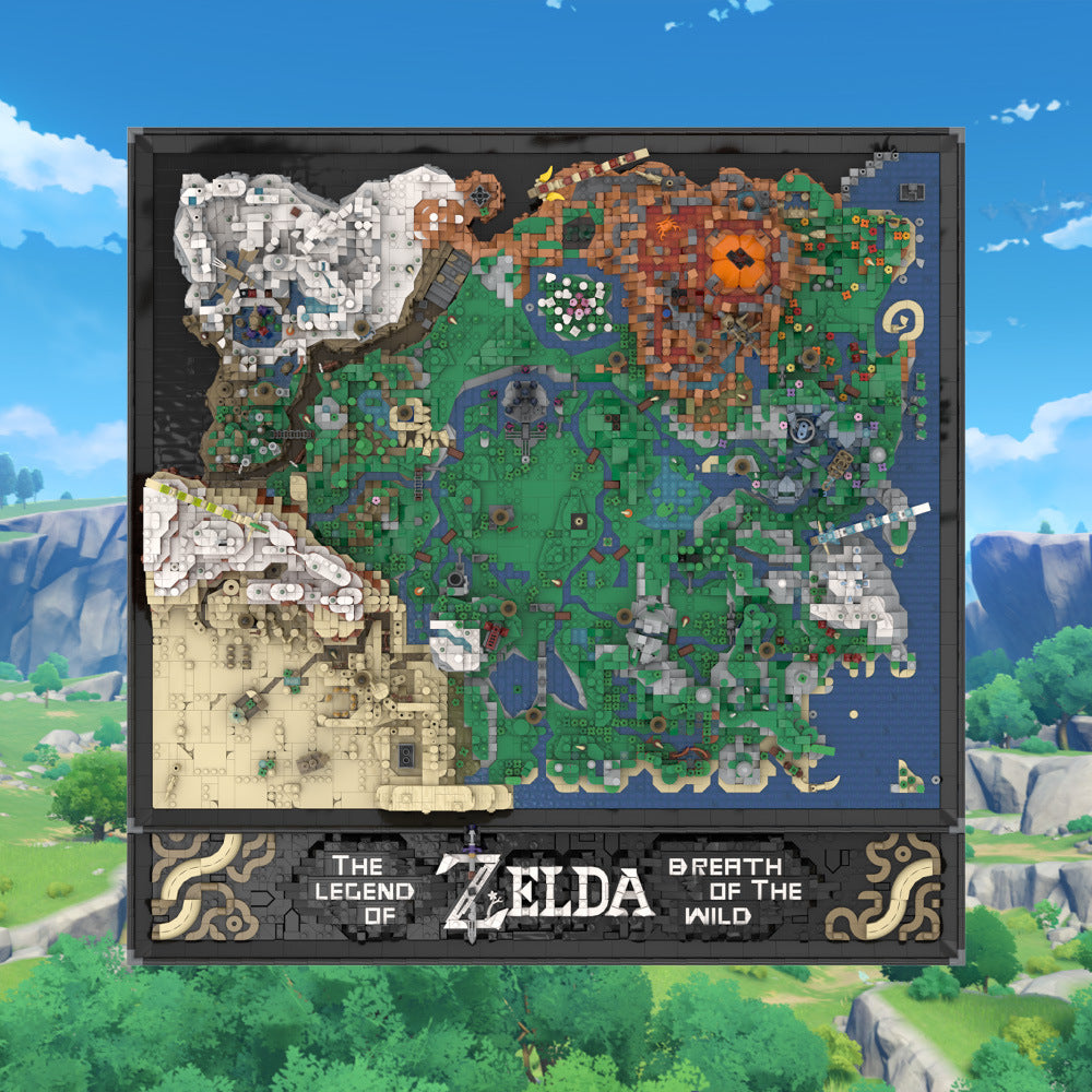 map of hyrule building set | zelda | lego compatible - 6