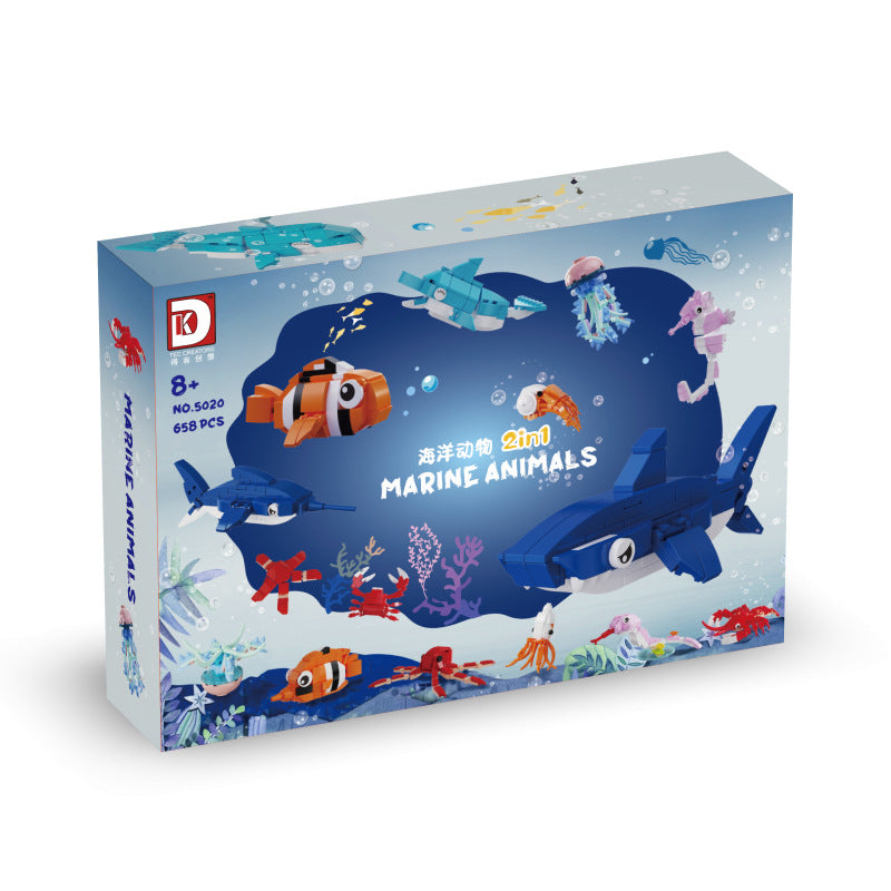 marine animals 2 in 1 - 658 pcs | dk 5020 - 2