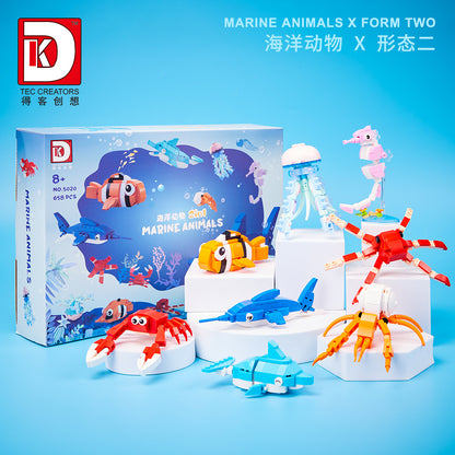 marine animals 2 in 1 - 658 pcs | dk 5020 - 3