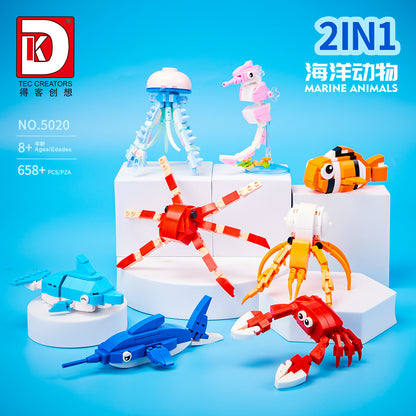 marine animals 2 in 1 - 658 pcs | dk 5020 - 4