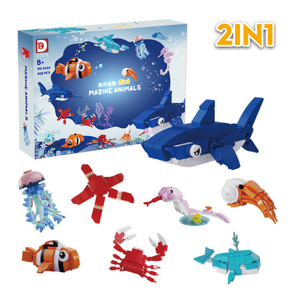 marine animals 2 in 1 - 658 pcs | dk 5020 - 5