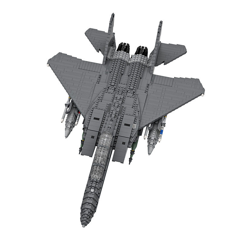 mcdonnell douglas f-15 eagle jet building set | lego-compatible - 3