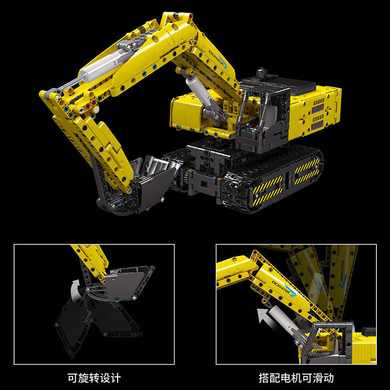 mechanical digger compatible with lego | mouldking 15061 - 3