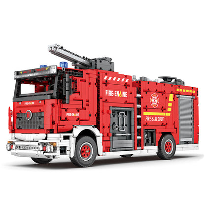 mechanical fire truck - building blocks set - 2888 pcs reobrix 22008 - 5