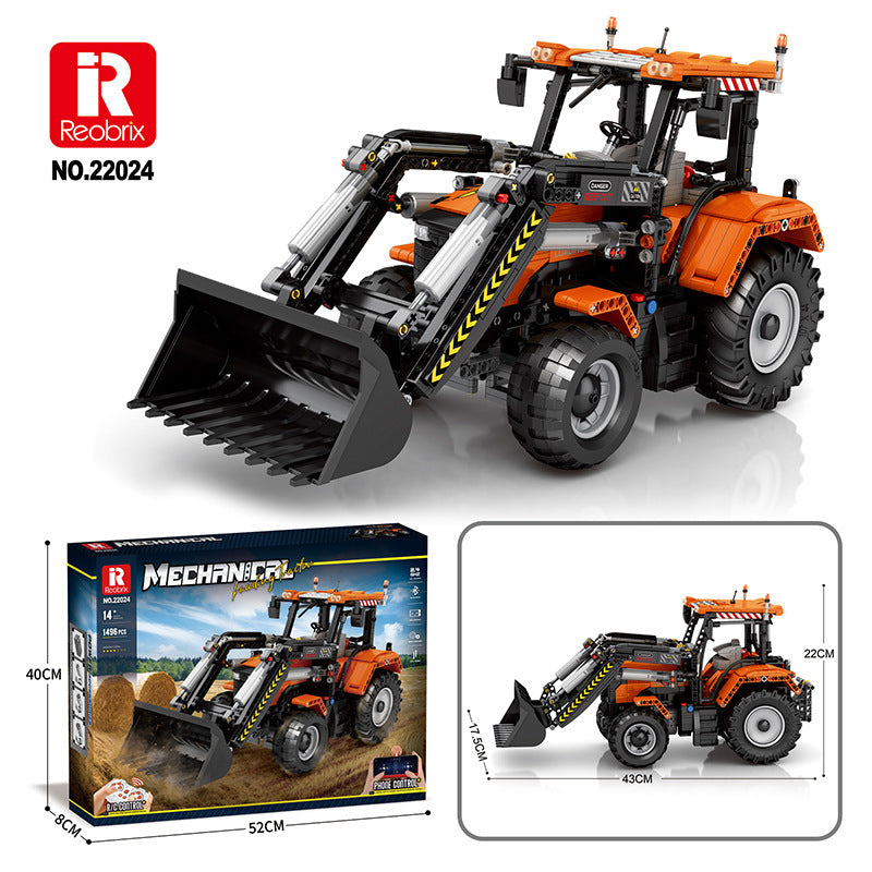 mechanical loading tractor remote control model - reobrix 22024 - 6