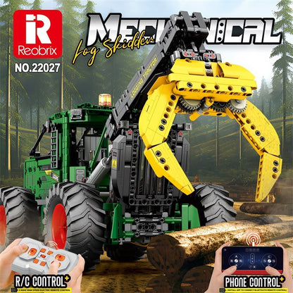 mechanical log skidder remote control blocks set - reobrix 22027 - 1