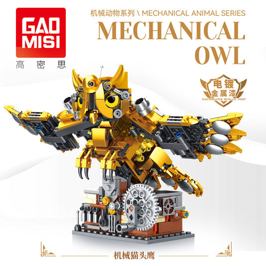 mechanical owl building blocks set - gaomisi 636 pcs - 1