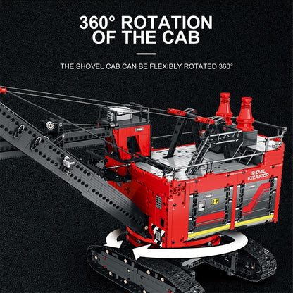 mechanical power shovel remote control building blocks - reobrix 22014 - 4