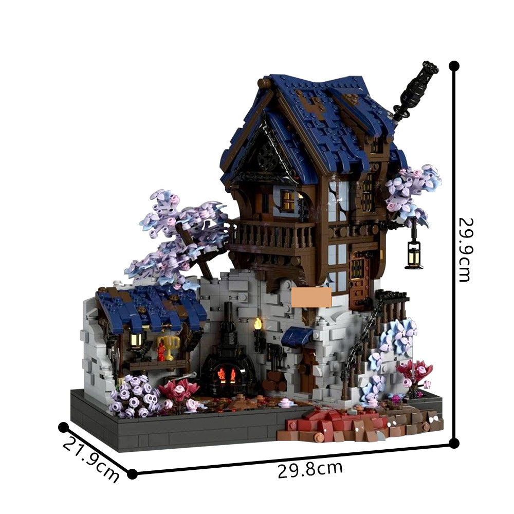 medieval blacksmith and forge building set | moc-213181 - 4