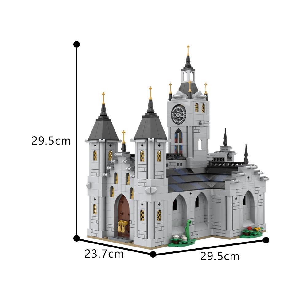 medieval church building set | moc-192638 - 4