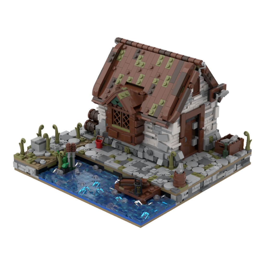 medieval fisherman's house building set | moc-136699 - 1