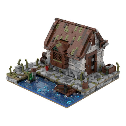 medieval fisherman's house building set | moc-136699 - 1