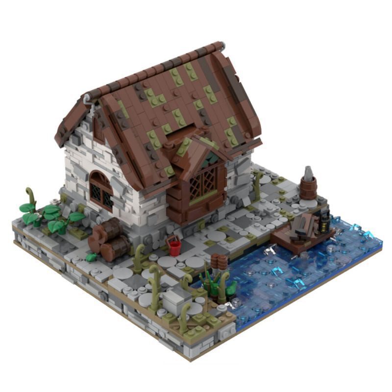 medieval fisherman's house building set | moc-136699 - 2