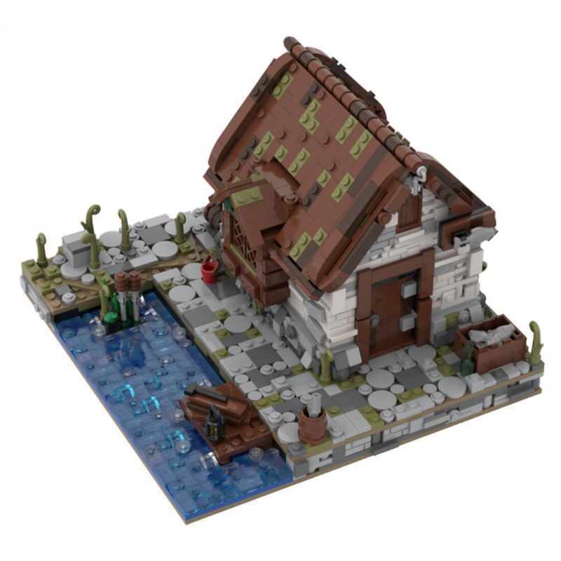 medieval fisherman's house building set | moc-136699 - 3