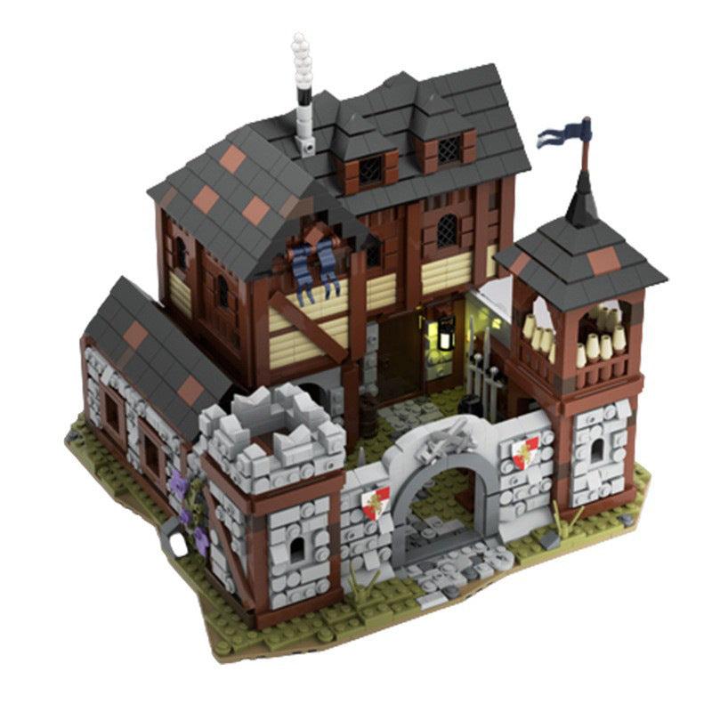 medieval infantry barracks building set | moc-110112 - 5
