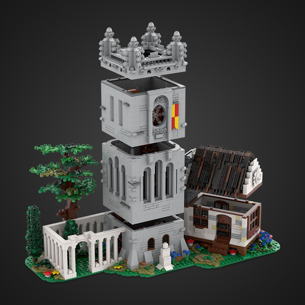 medieval library building set | lego compatible - 3