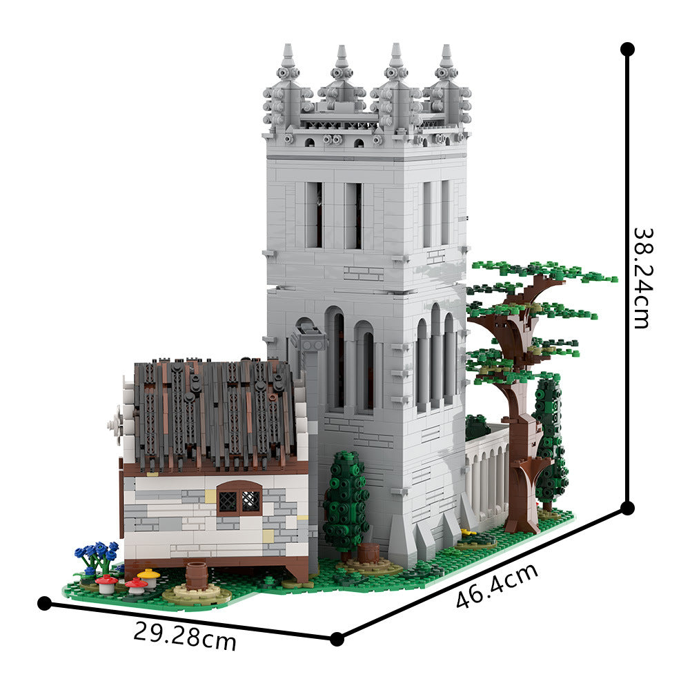 medieval library building set | lego compatible - 4