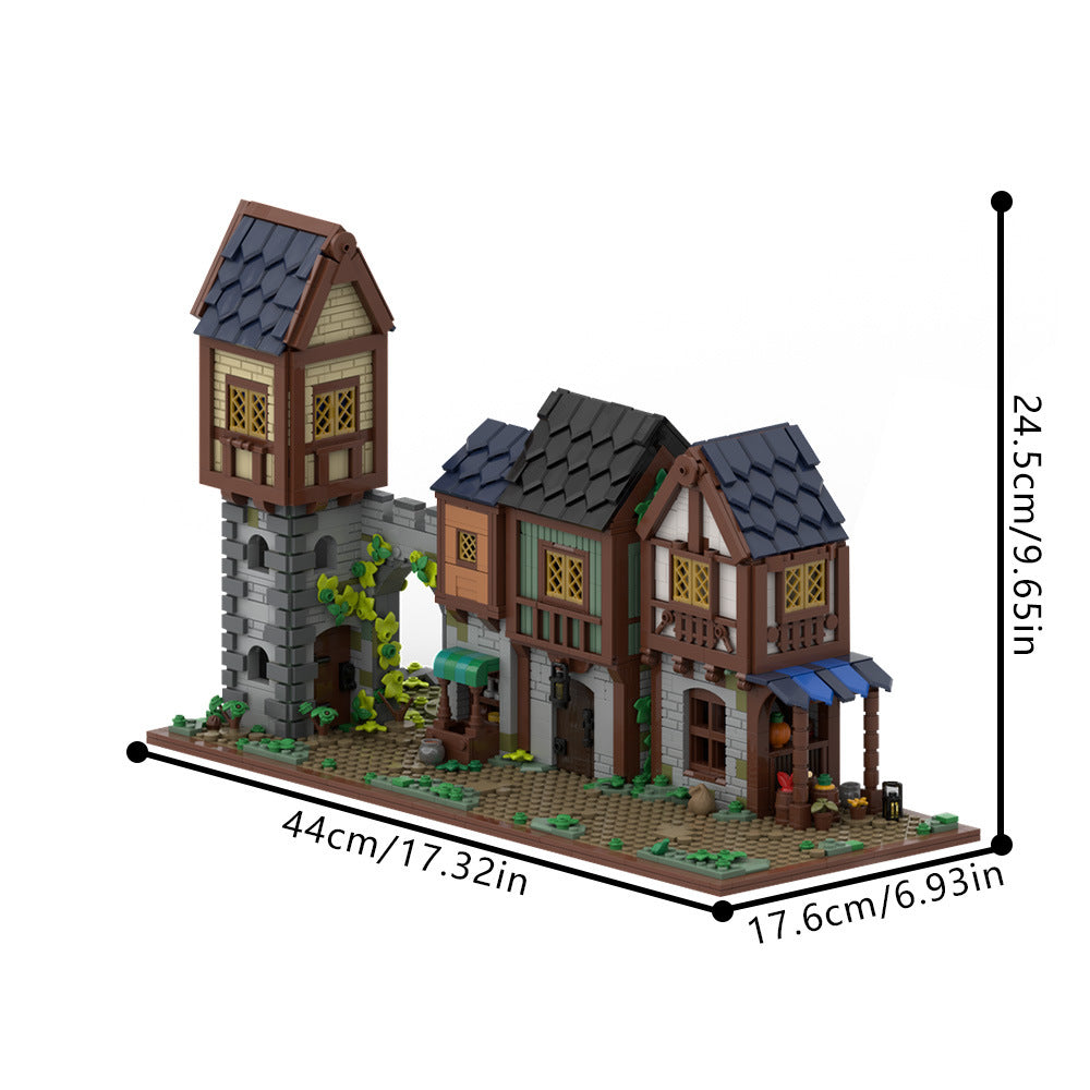 medieval market street building set | moc-201605 - 4