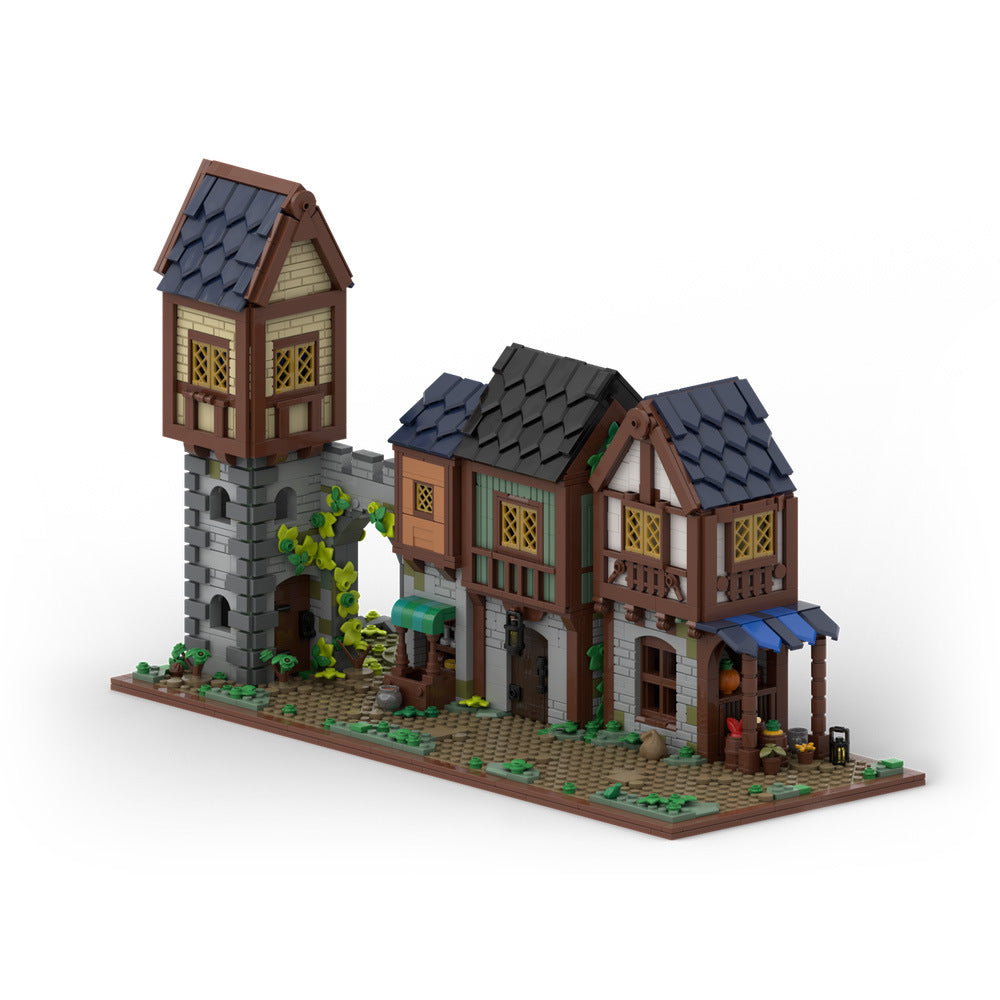 medieval market street building set | moc-201605 - 5