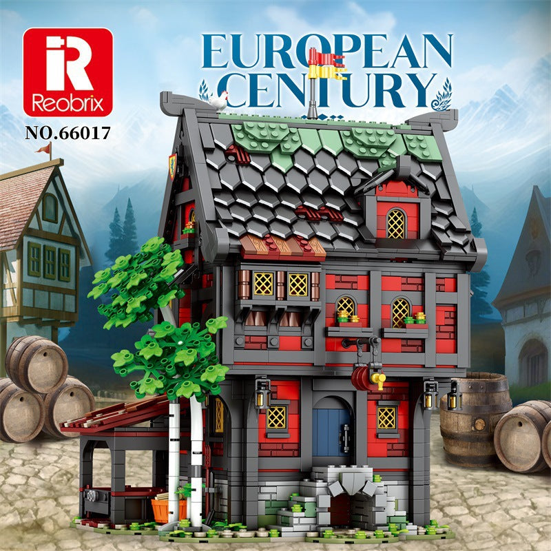 medieval tavern - crusader hotel building blocks - reobrix 66017 - 1