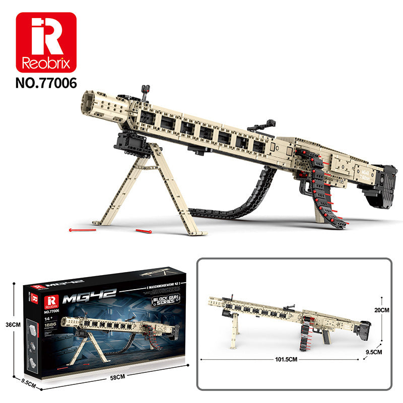 mg-42 maschinengewehr 42 building block set - reobrix 77006 - 6