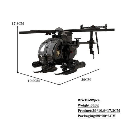 MH-6 Little Bird Helicopter Building Set | MOC-88275