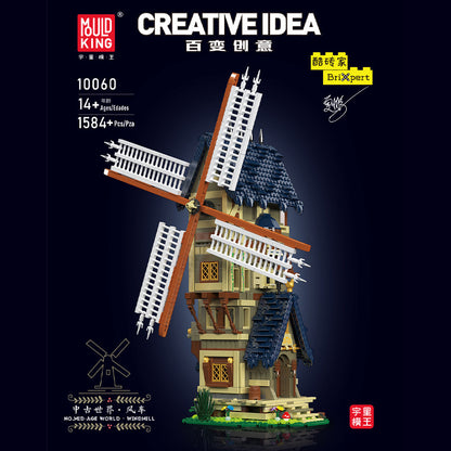 mid age windmill building kit - 1584 pcs | mouldking 10060 - 1