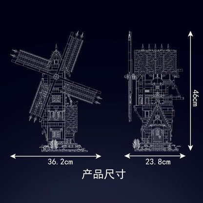 mid age windmill building kit - 1584 pcs | mouldking 10060 - 4