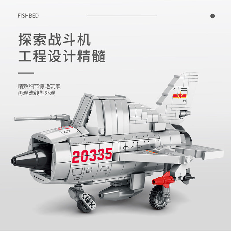 mig-21 supersonic jet fighter building block set - juhang 89010 - 3