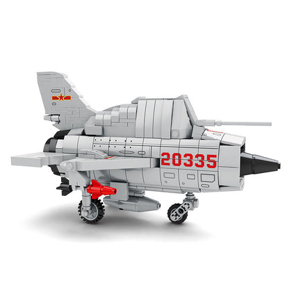 mig-21 supersonic jet fighter building block set - juhang 89010 - 5