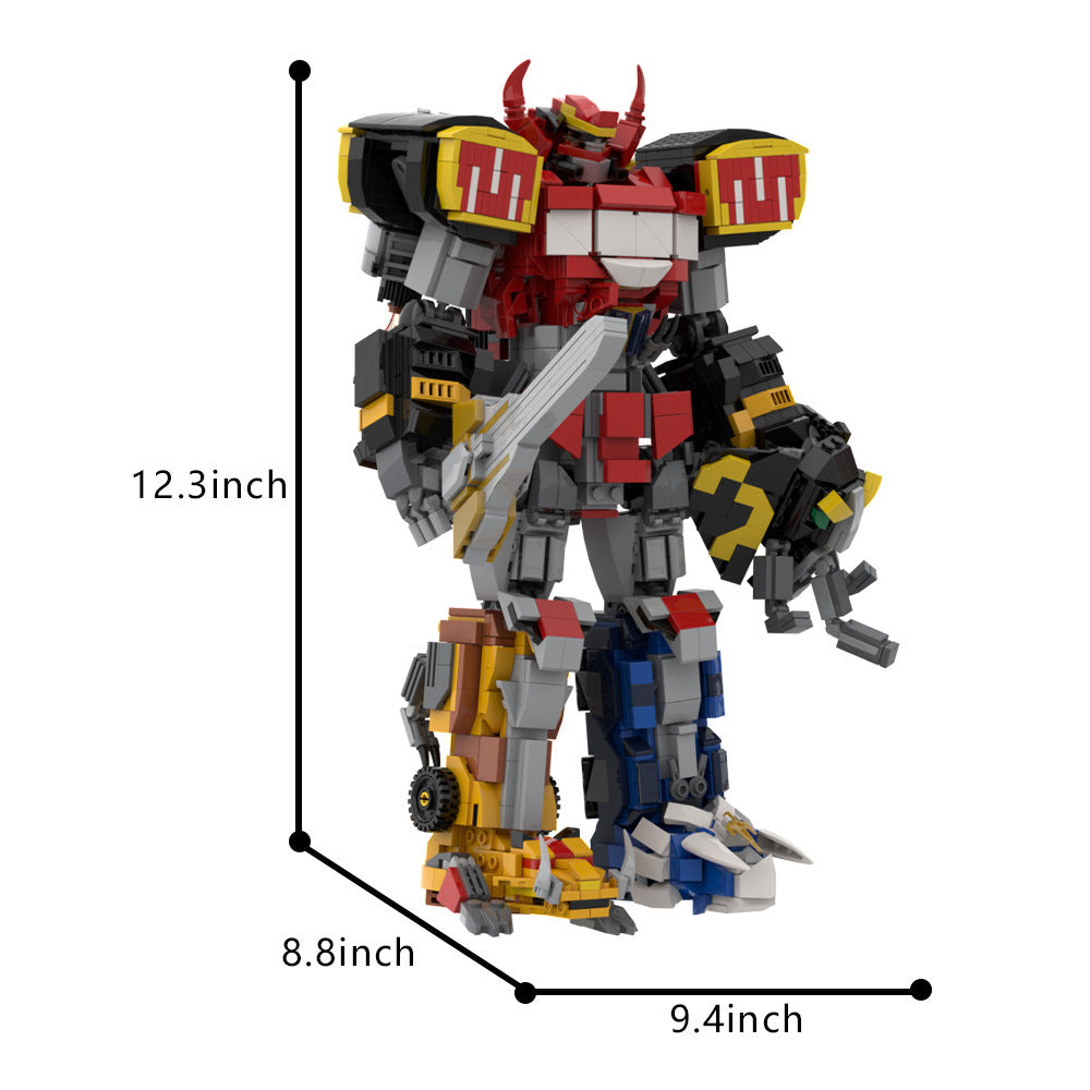 mighty morphin power rangers megazord mecha building set - 4