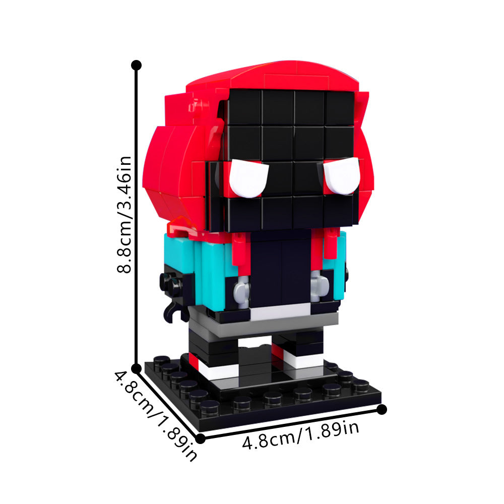 miles morales brickheadz building set | moc-206711 - 3