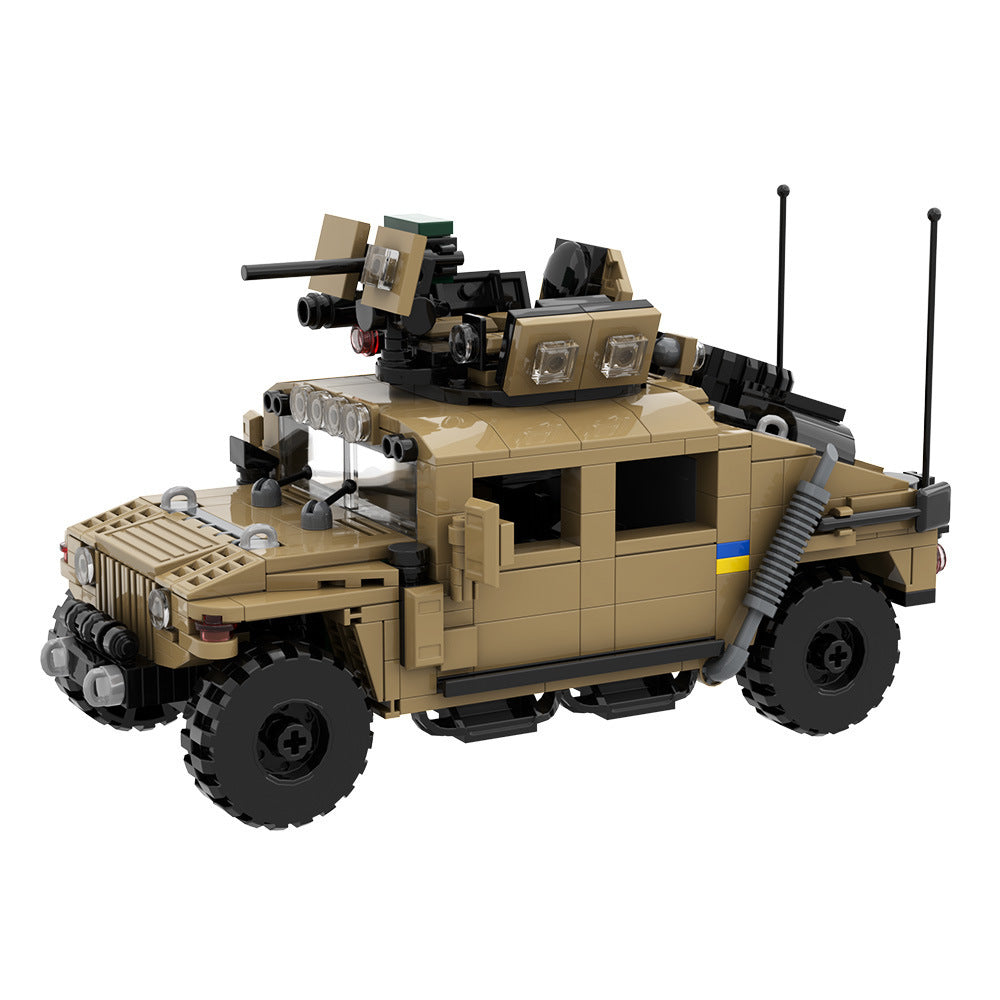 military hummer armored vehicle building set | lego-compatible - 2