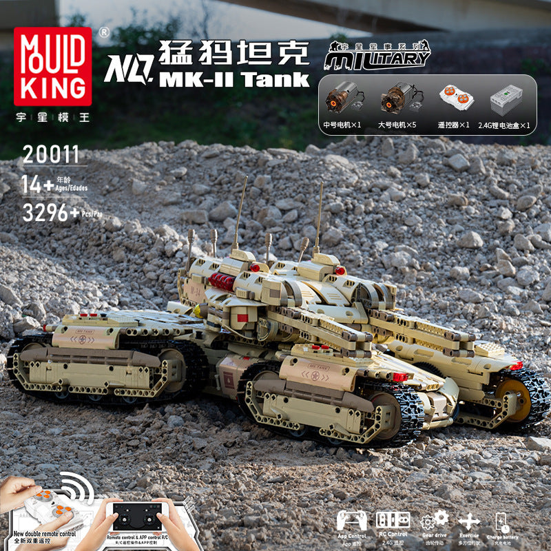 military mk-ii tank - 3296 pcs | mouldking 20011 - 2